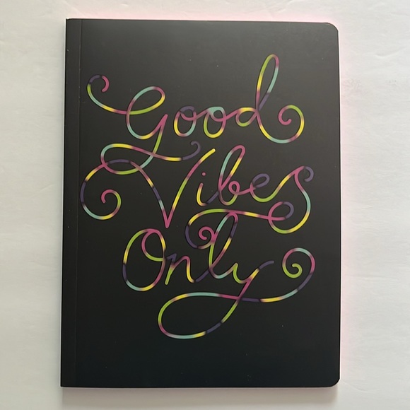 🔥FREE w/any purchase - NWT Journal that reads " GOOD VIBES ONLY " in rainbow 🌈 - Picture 2 of 3